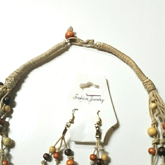 Handmade Beaded Rattan Boho Necklaces Set - Picture 4 of 5